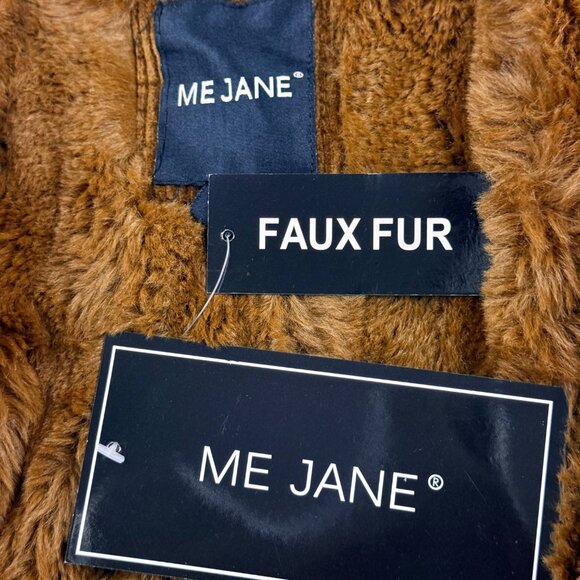 Me Jane Women's Faux Fur Lined Zip/Snap Button Brown Corduroy Jacket Large NWT - Picture 6 of 10